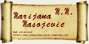Marijana Mašojević vizit kartica